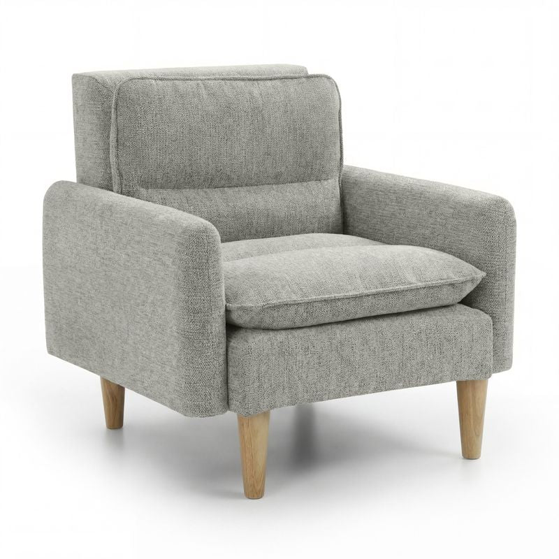 Cosy Rest Chenille Effect Natural Armchair