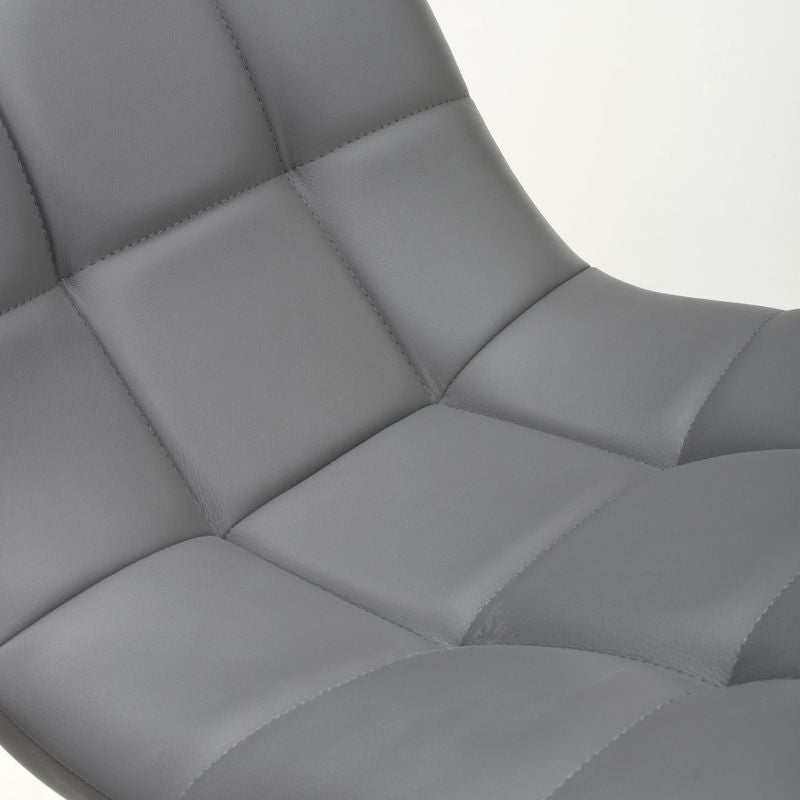 Madison Brushed Leather Grey Dining Chair