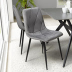 Vernon Brushed Velvet Blue Dining Chair