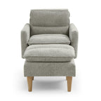 Cosy Rest Chenille Effect Light Grey Armchair